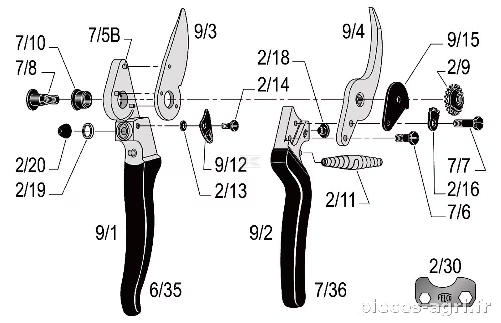 Sécateur Felco n° 9 G. vue 4