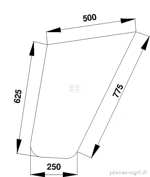 Vitre de porte inf. vue 2