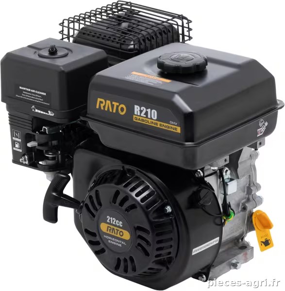 Moteur horizontal 212 cm3, 20/53 mm, démarreur à corde Rato · réf. R2102053