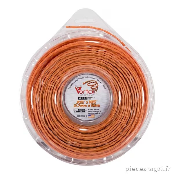 Fil nylon 2.7mm 56m twist, Vortex Alu · réf. NL2756VORA