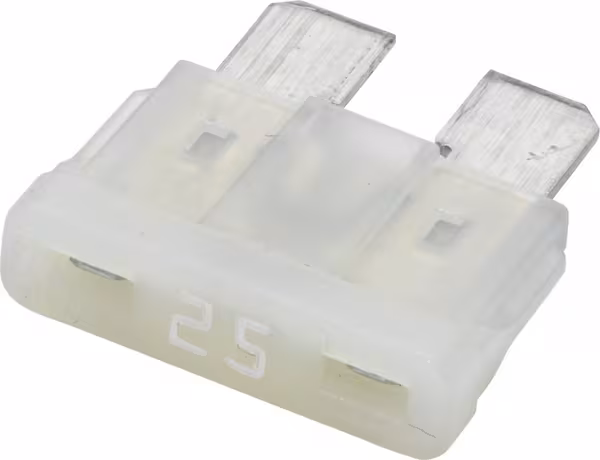 Fusible lame standard 12V 25A longueur 18,8mm blanc pack 10x Hella · réf. 8JS711683122