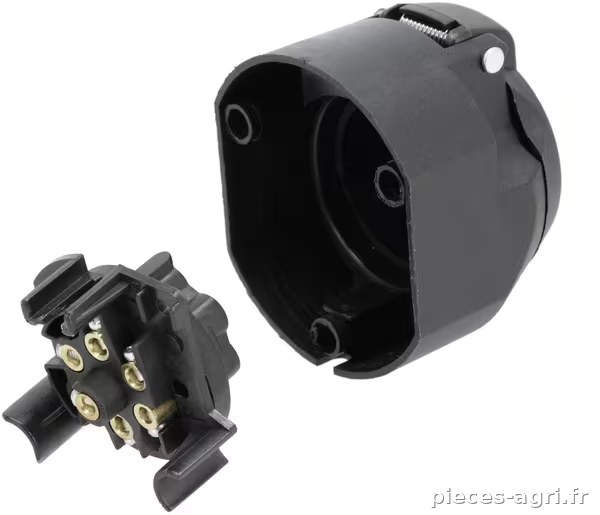Prise de remorque 7 pôles, plastique, 12V, bornes à vis vue 2