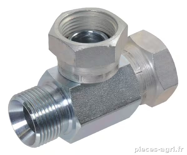 Raccord en T 2x écrou 3/8 BSP · réf. TFFM06