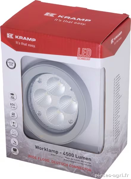 Lampe de travail LED 40W 4500lm faisceau large vue 4