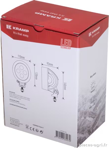 Lampe de travail LED 40W 4500lm faisceau large vue 5