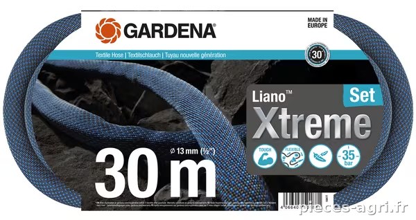 Tuyau textile Liano™ Xtreme 13 mm (1/2"), jeu de 30 m · réf. GA18477