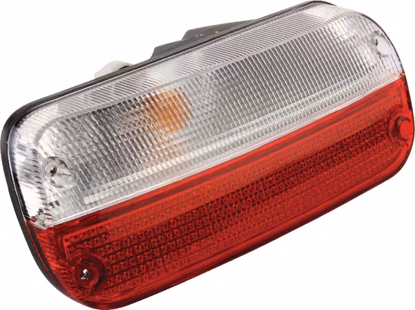 Feu arrière gauche 12 V 21 W, transparent/rouge, adapté à New Holland · réf. 3510305IAM