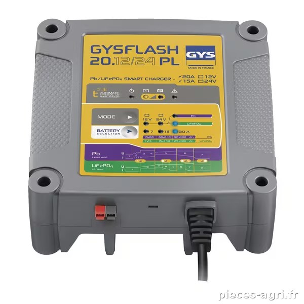 Chargeur batterie GYSFLASH 20.12/24PL · réf. 026049GYS