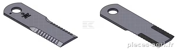 Couteau broyeur à paille rotatif avec revêtement · réf. A05XZ