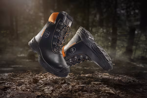 Bottes forestières anti-coupure 49, noir/orange, Eco Hunter basic, Luprifex vue 2