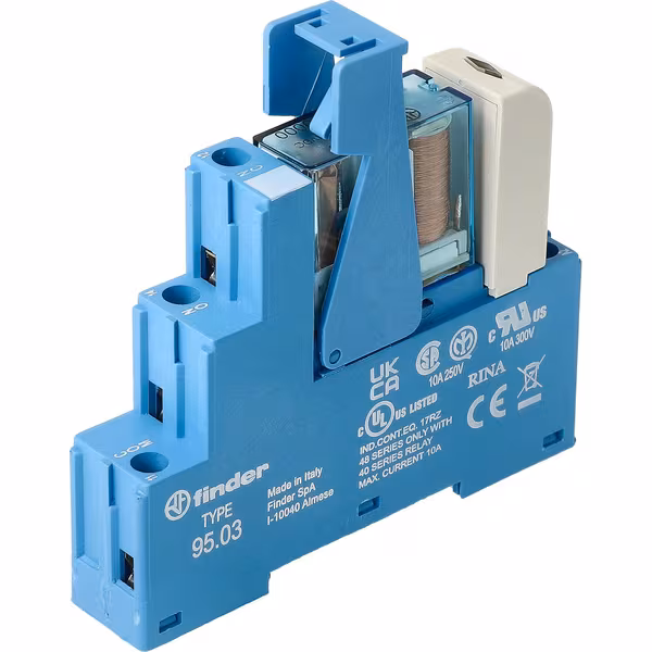 Module interface borne à vis 1CO 10A/24V DC/Agni/LED/diode · réf. 483190240050