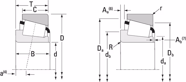 Roulement à rouleaux coniques 28.58x64.3x21.44mm Timken vue 2
