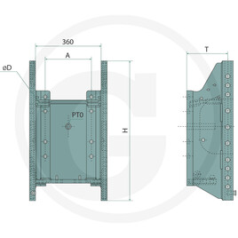 Sauermann Support d’attelage HD 390 mm · réf. 711550101