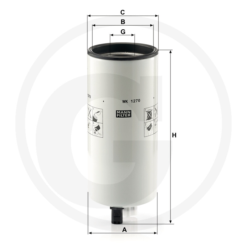 MANN FILTER Filtre de vidange de carburant vue 3