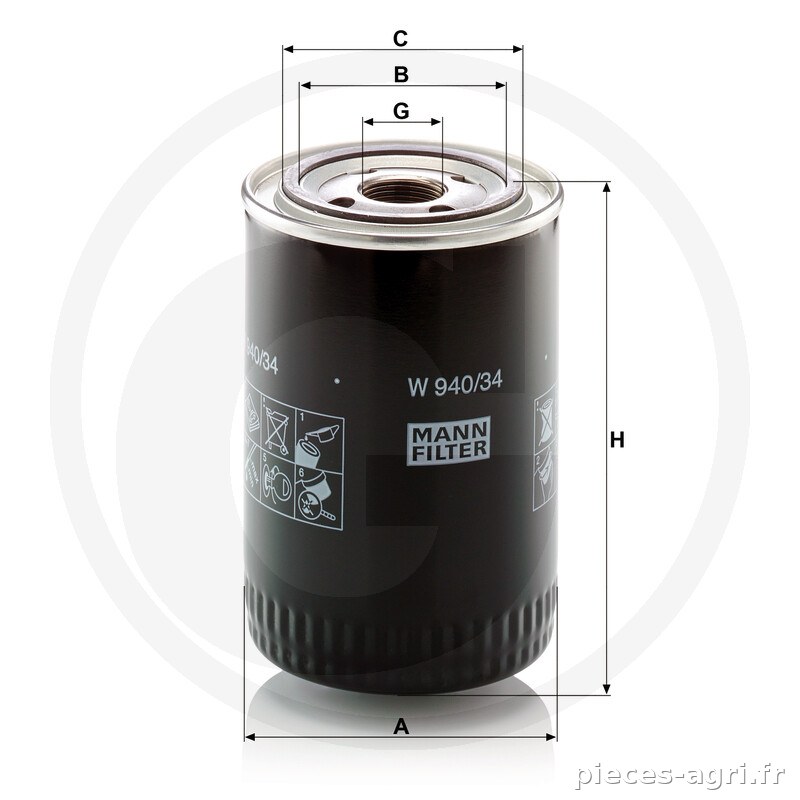 MANN FILTER Filtres à huile moteur vue 3