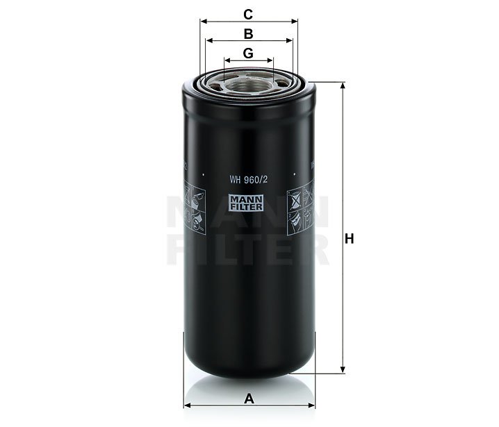 MANN FILTER Filtre à huile hydraulique vue 3