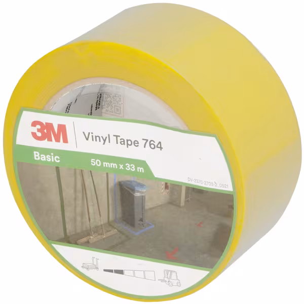 Ruban de vinyle 764, jaune, 50 mm x 33M · réf. 7100260285