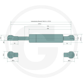 Stabilus Gasdruckdämpfer · réf. 35899455