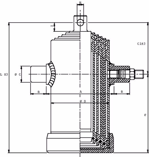 Verin telescopique+trou vue 2
