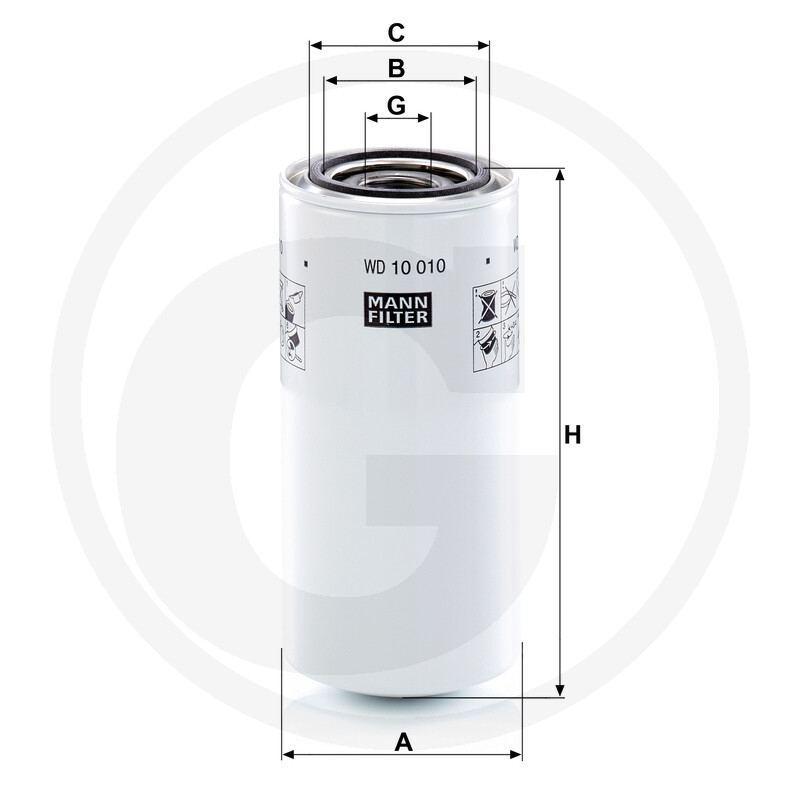 MANN FILTER Filtre hydraulique vue 3