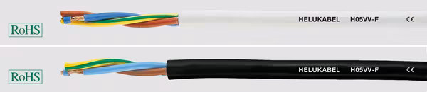 Câble 2x0,75 mm², blanc, PVC · réf. H05VVF2X075WHR050