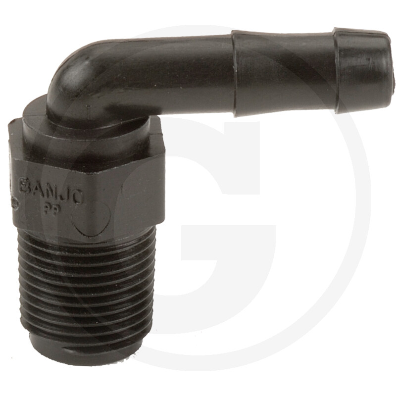 BANJO Schlauchtülle 90°, Ø 10mm x AG 3/8" vue 2