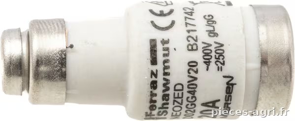 Fusible 400V 20A longueur 36mm · réf. 20AD02