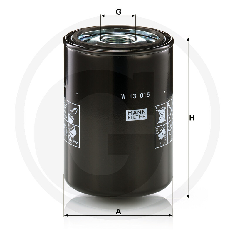 MANN FILTER Filtre de vidange huile de lubrification vue 3