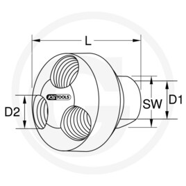 KS Tools 1/4" Répartiteur pneumatique à 3 sorties, laiton, 41mm · réf. 7885153375