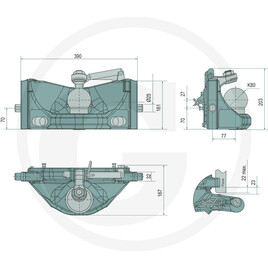 Scharmüller Attache coulissante K80 · réf. 77705639046A02