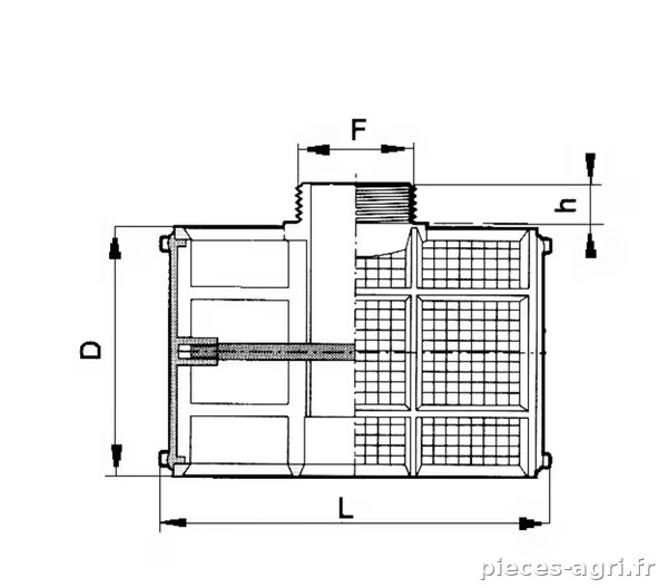Filtre d'aspiration T 1 1/4" vue 2