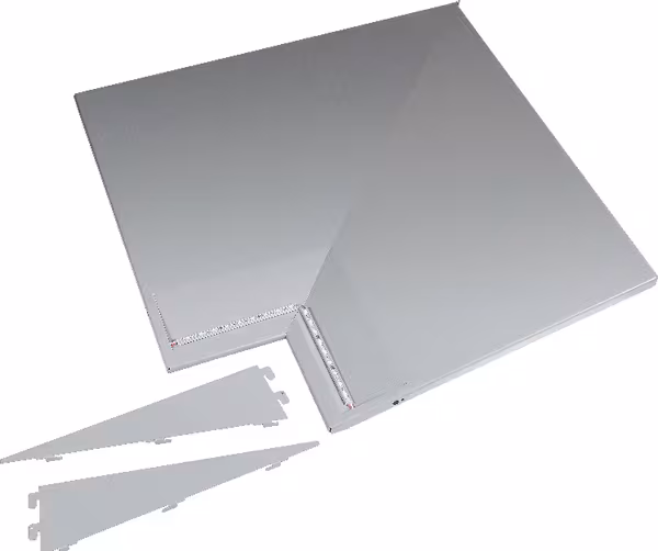 Panneau d'angle+ LED blanc/alu · réf. 57402265X