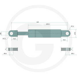 Stabilus Gasdruckdämpfer · réf. 36749711