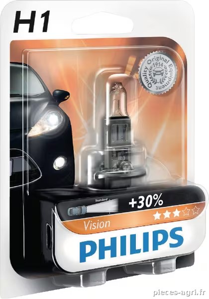 Ampoule halogène H1 12V 55W P14.5s blanc Philips · réf. GL12258PRB1
