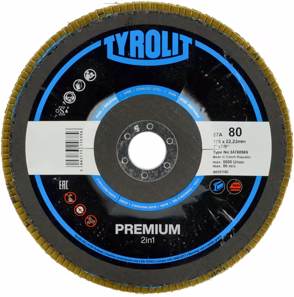 Disque à lamelles 178 mm K80 Forme 27A · réf. 34780069