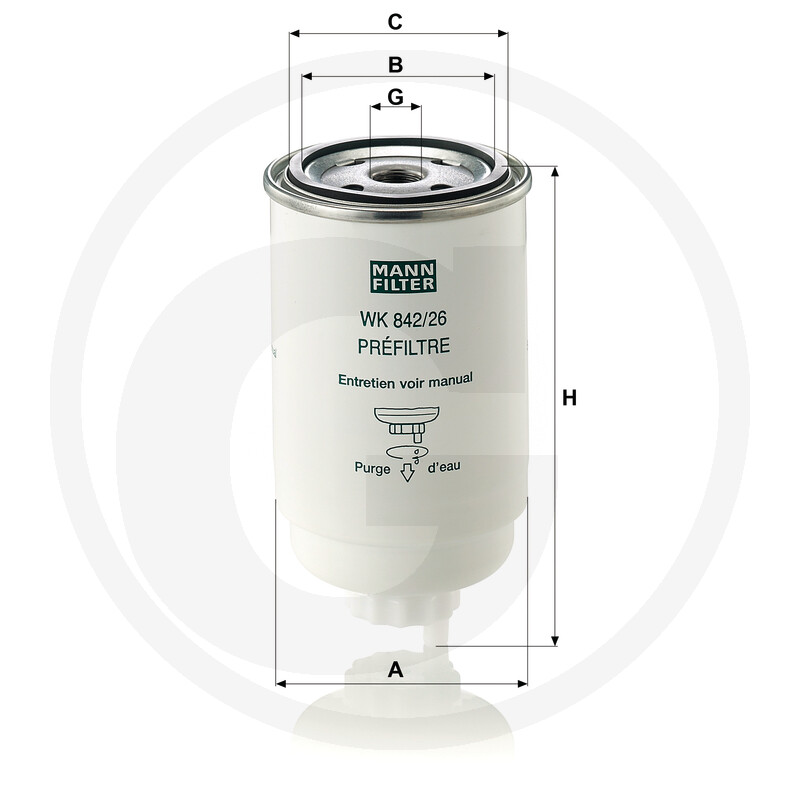 MANN FILTER Filtre de vidange de carburant vue 2
