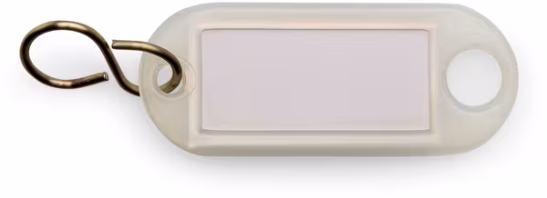 Porte-clefs transparant + étiquette · réf. HG1000TR