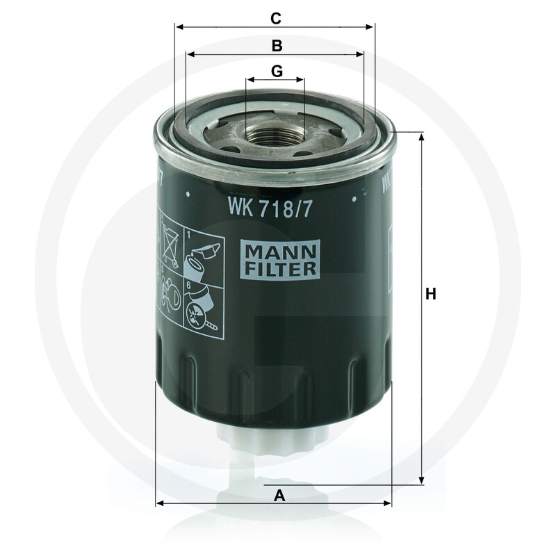 MANN FILTER Filtre à carburant vue 3