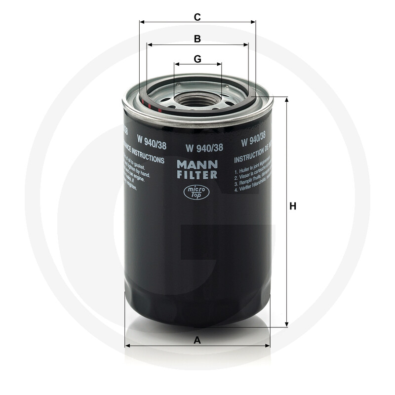 MANN FILTER Filtre à huile hydraulique/transmission vue 3