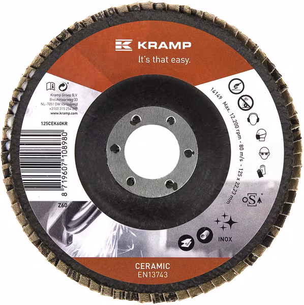 Disque lam. céramiq 125mm K60 · réf. 125CEK60KR