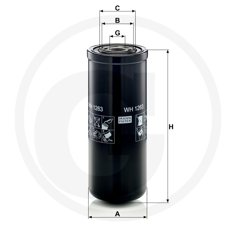 MANN FILTER Filtre à huile moteur · réf. 565WH1263