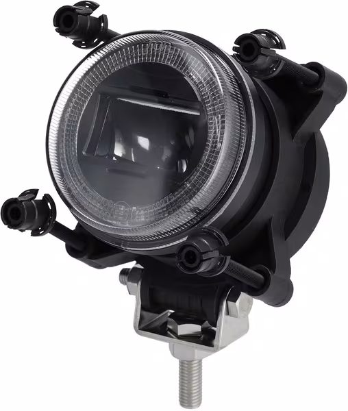 Phare LED, 25/5W, rond, 10-30V, Ø90mm, feux de route, feu de position, connecteur H9, Kramp · réf. LA80090