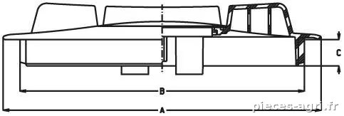 Couvercle de réservoir à visser Ø 611mm avec renif. vue 2