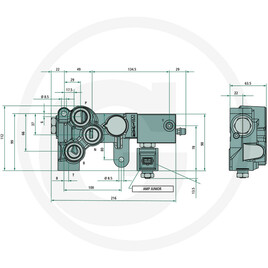 GRANIT Valve de freinage MN20-15 avec répartiteur électrique vue 3