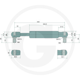 Stabilus Vérin à gaz · réf. 6549702522