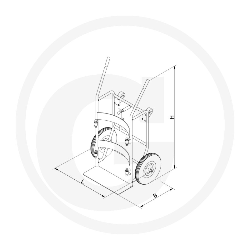 Eichinger Industrie Support basculant pour fûts avec pneus g · réf. 12287438