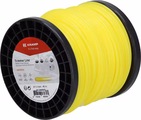 Fil de coupe Ø 3.3mm 46m rond jaune Kramp · réf. NL3346RKR