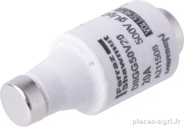 Fusible 500V 20A longueur 50mm · réf. 20ATDTII