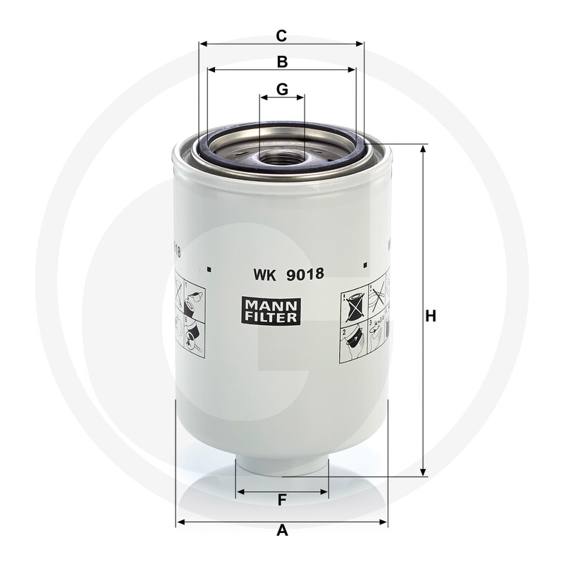 MANN FILTER Filtre de vidange de carburant vue 3