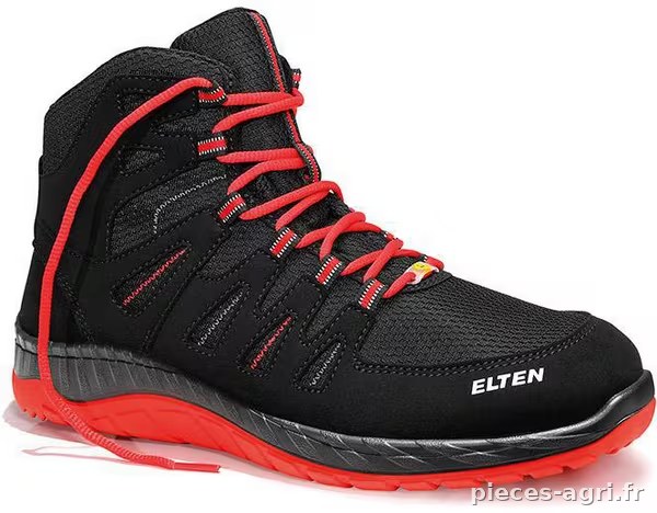Chaussures de sécurité hautes Maddox noir/rouge taille 47 · réf. 76956147